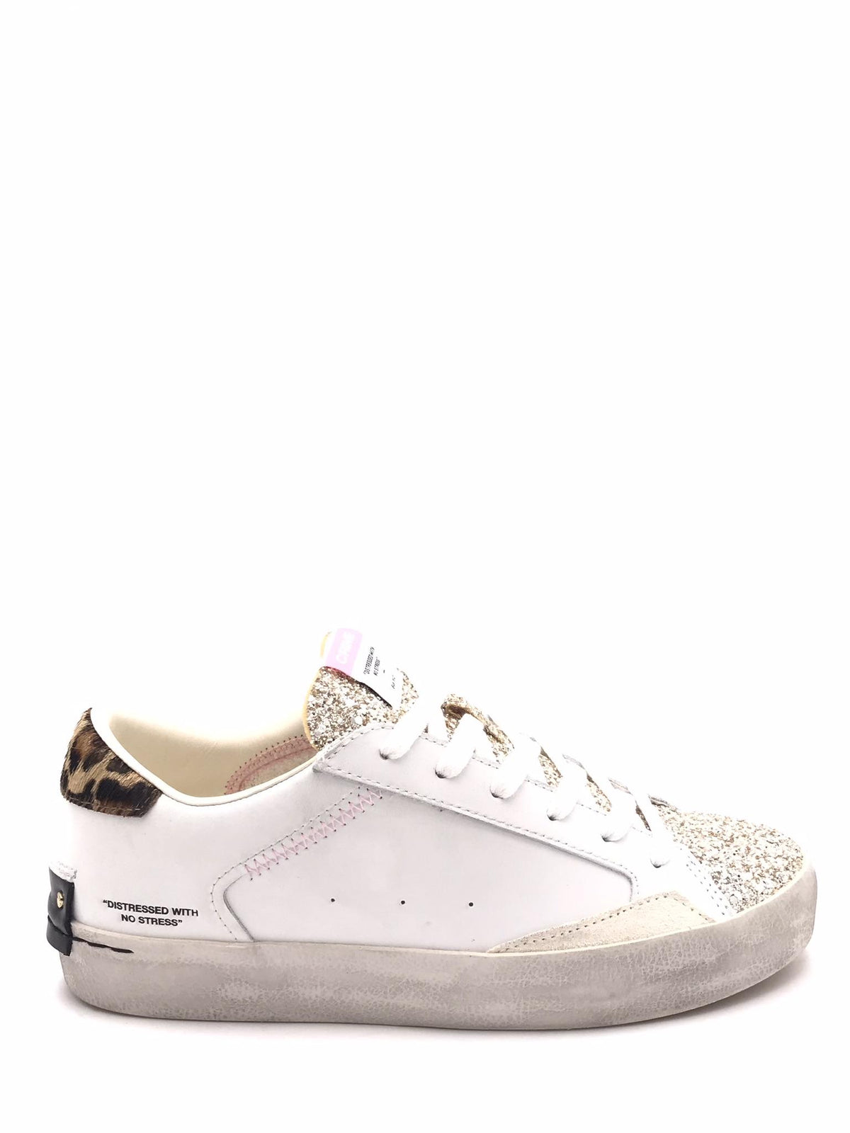 Sneakers donna Distrassed bianca