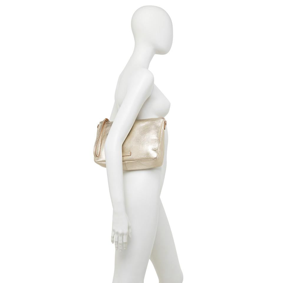 Borsa Nora pouch bottalata light gold BS10225 PLATINO GIANNI CHIARINI 