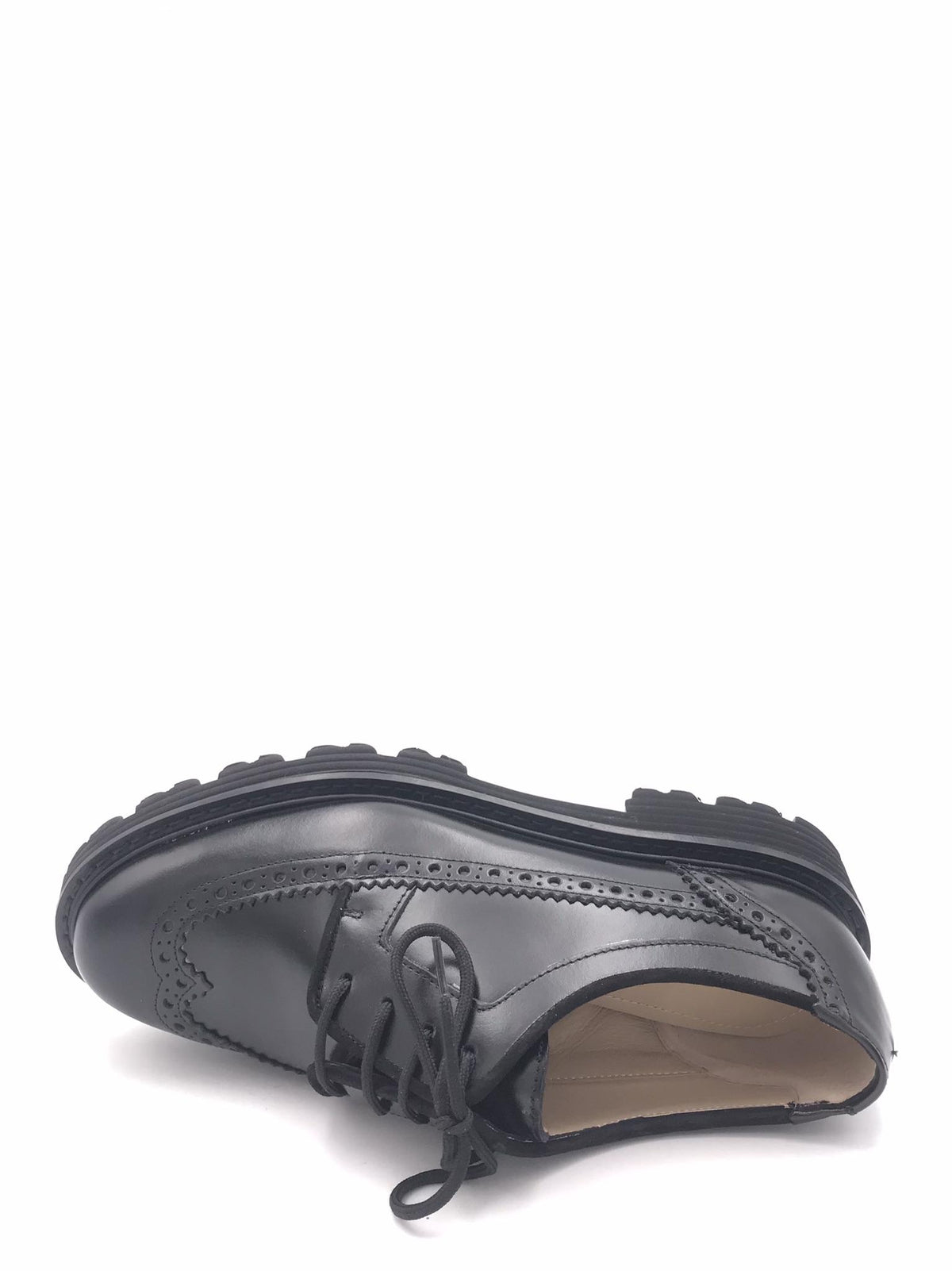 Scarpa allacciata Helena stile inglese nera 082 NERO ZULIAN 