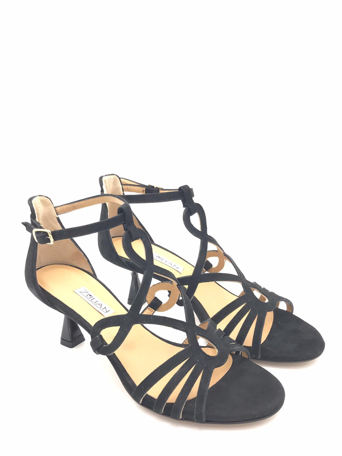 Sandalo Emma in camoscio nero SR442 NERO ZULIAN 