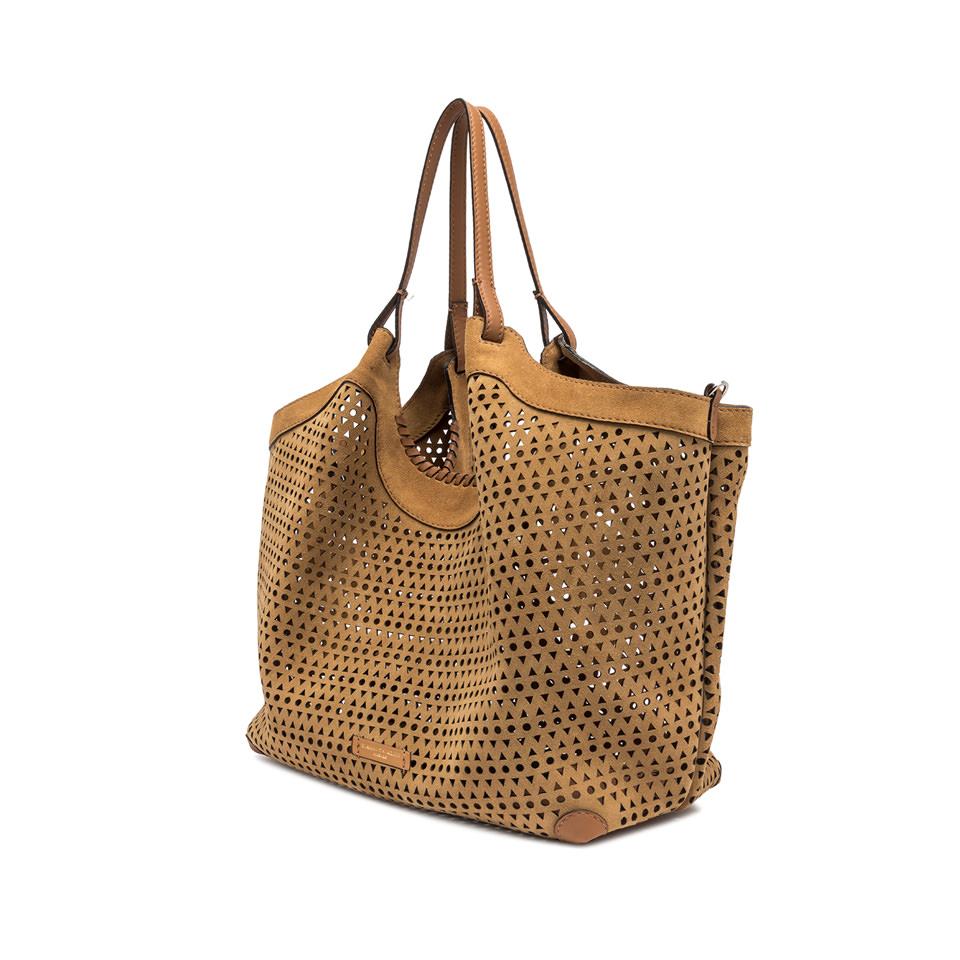 Borsa Dua laserata peanut butter BS11682 CUOIO GIANNI CHIARINI 