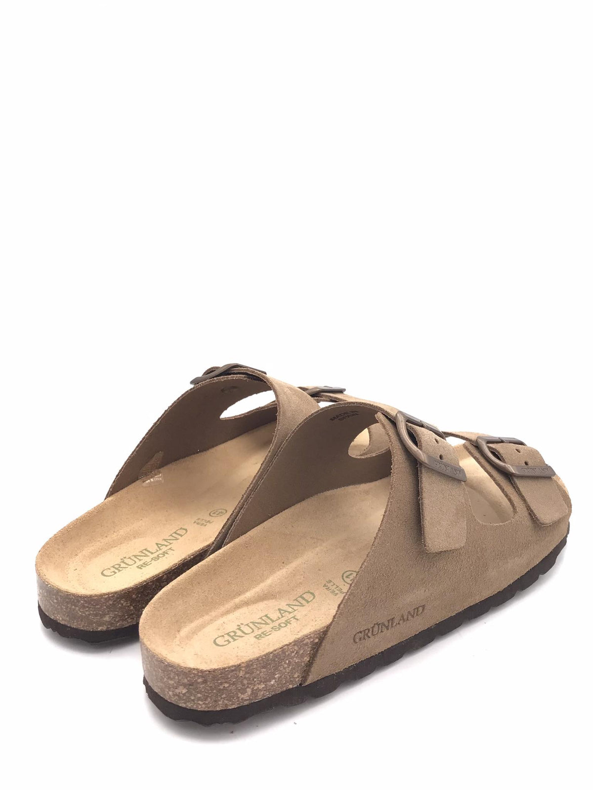 Ciabatta Robi aperta doppia fibbia tortora CB 1801 TORTORA GRUNLAND 