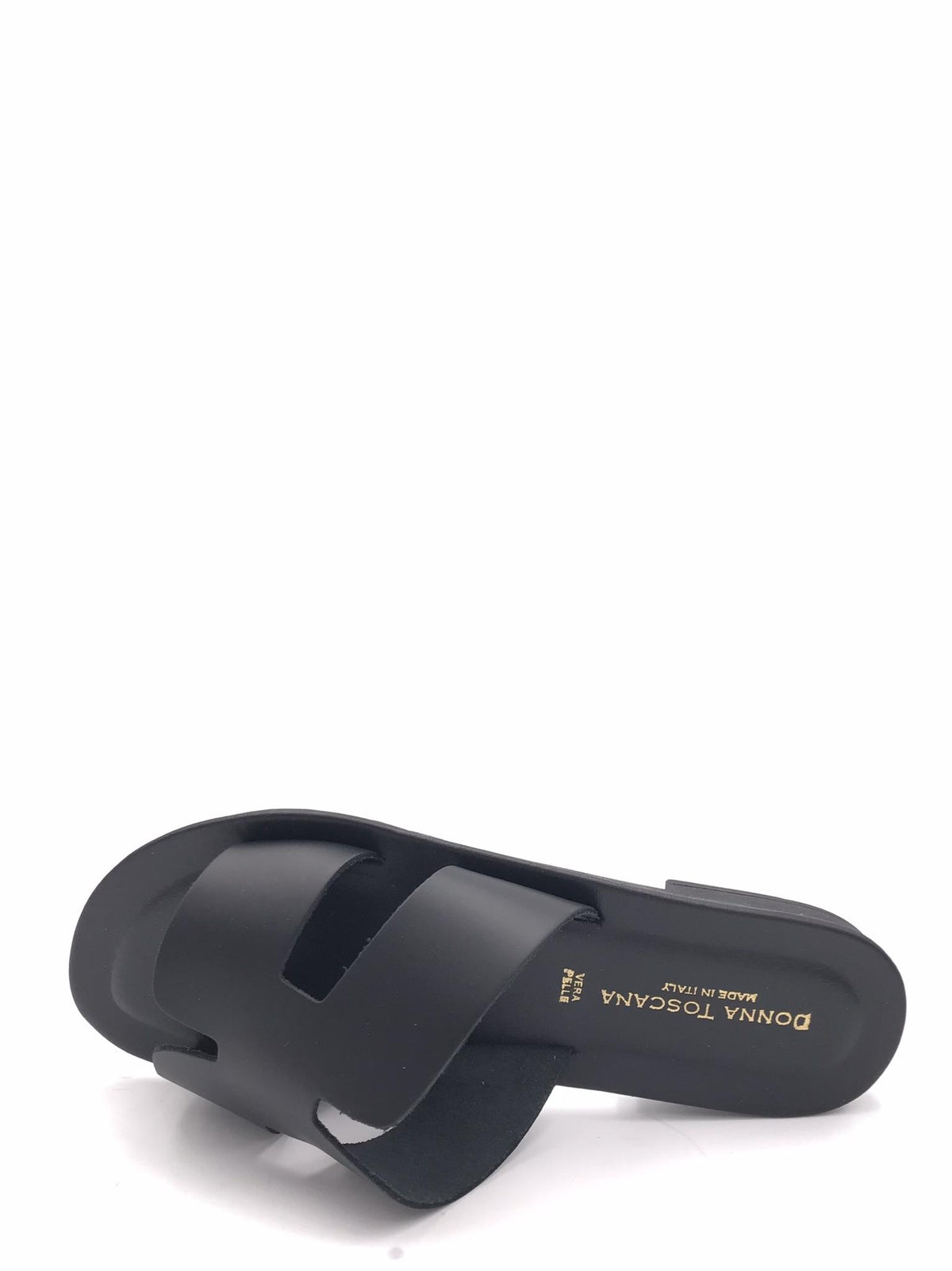 Ciabatta in pelle nera LIDO 501 NERO DONNA TOSCANA 