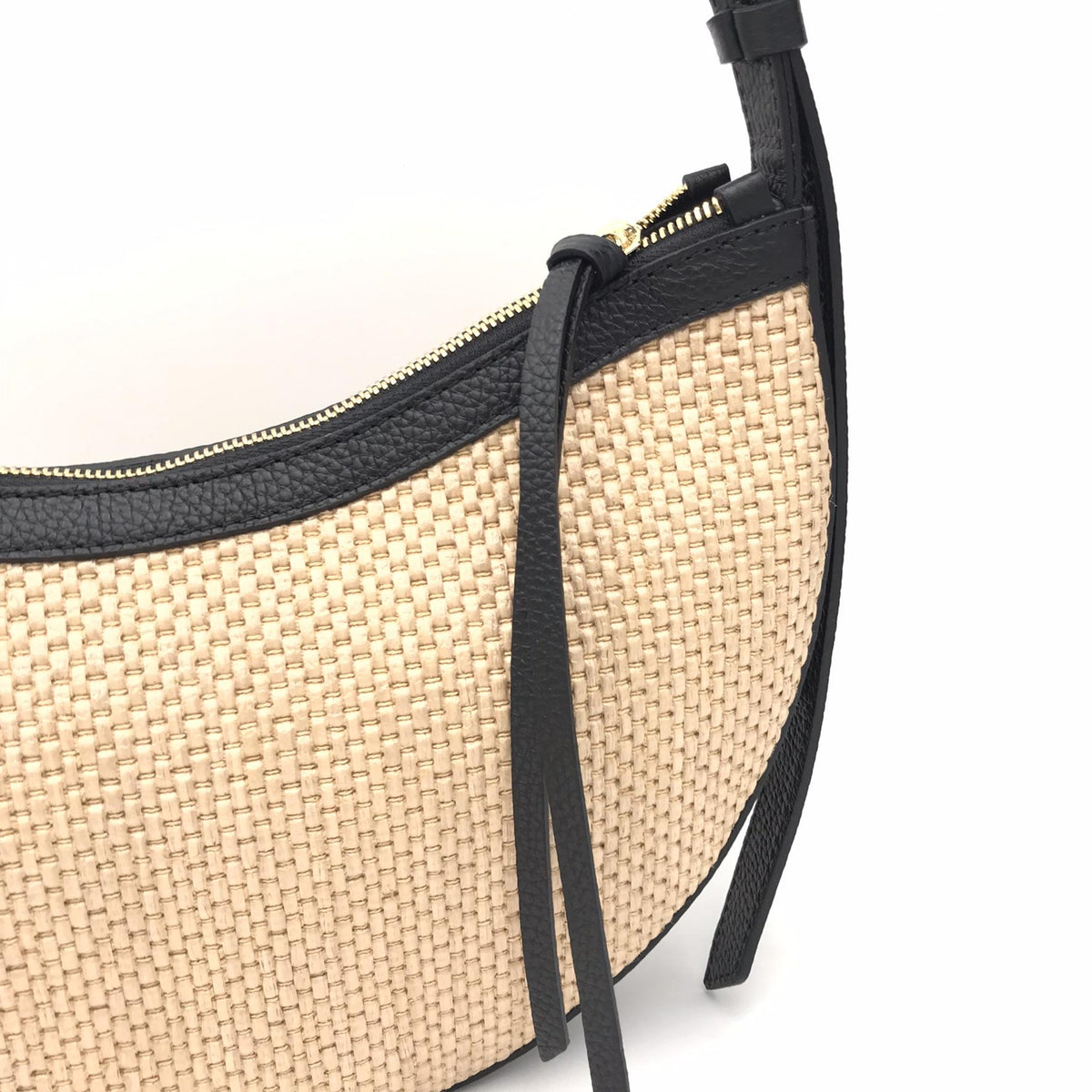 Borsa Zoe in raffia naturale-nero 2963PE NATURALE/NERO LORISTELLA 