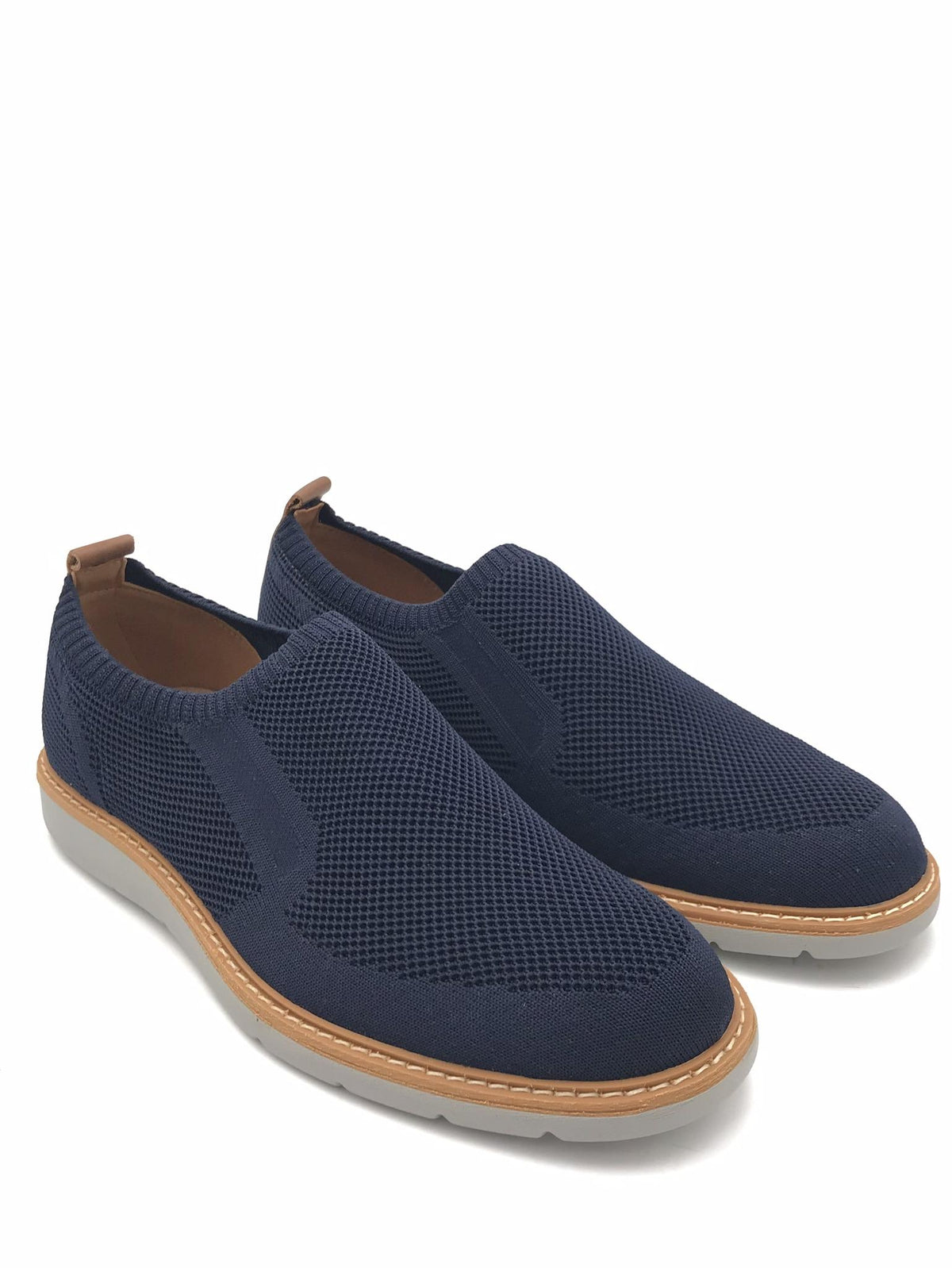 Scarpe uomo slip-on Carter in tessuto blu