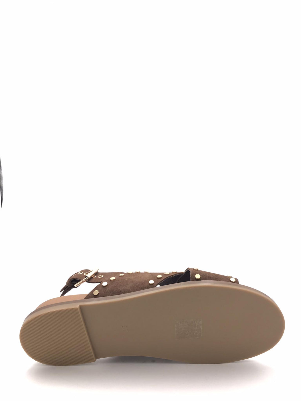Sandalo incrociato marrone con borchie H26233 MARRONE INUOVO 