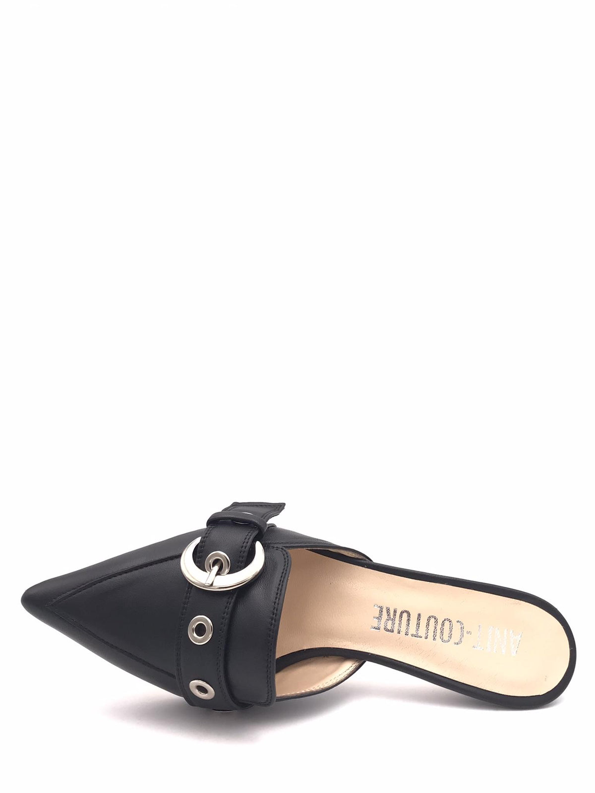 Sabot Anit-couture in pelle nera