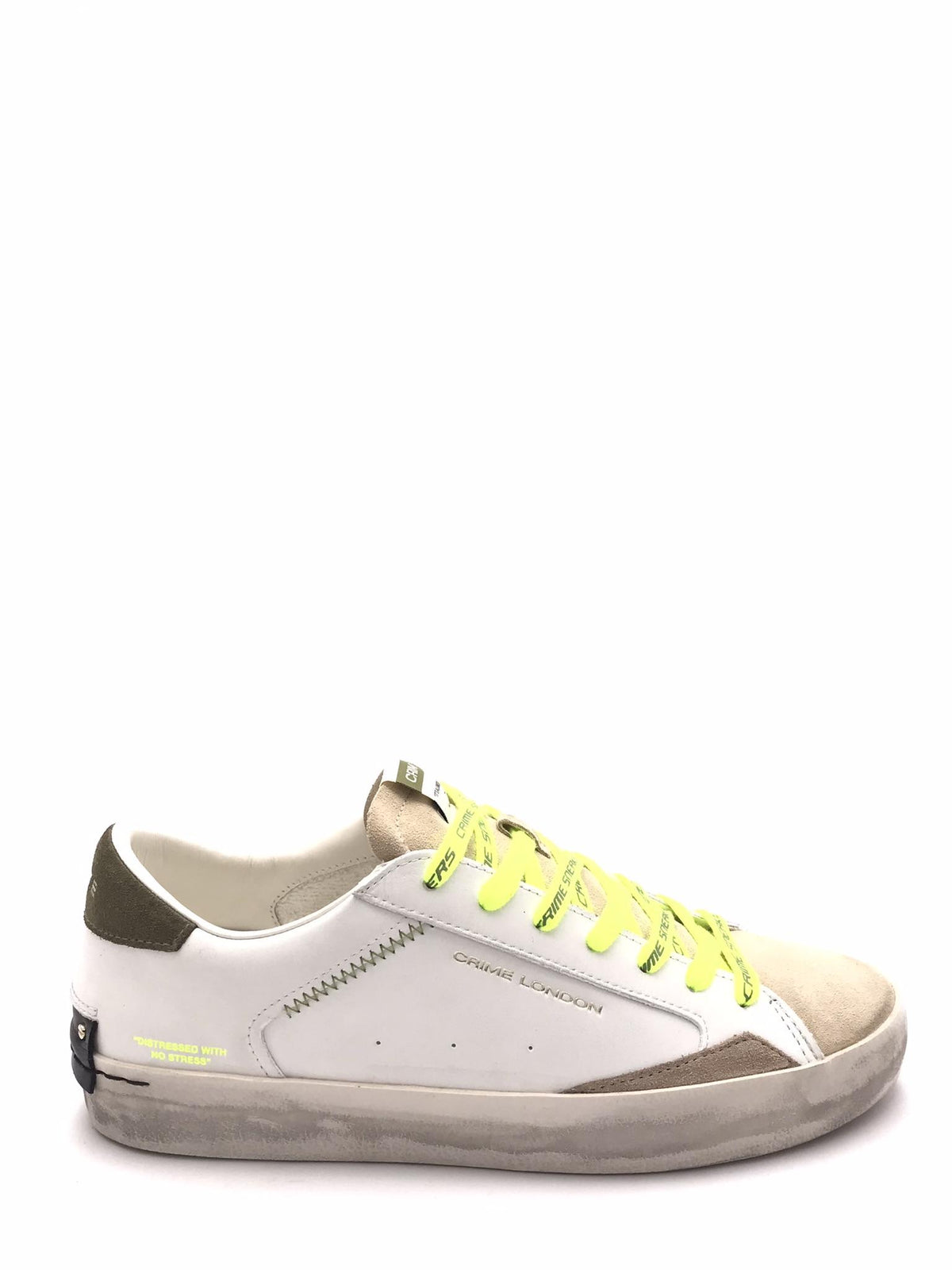 Sneakers Distrassed lo bianco-beige 19001 BIANCO/BEIGE CRIME LONDON 