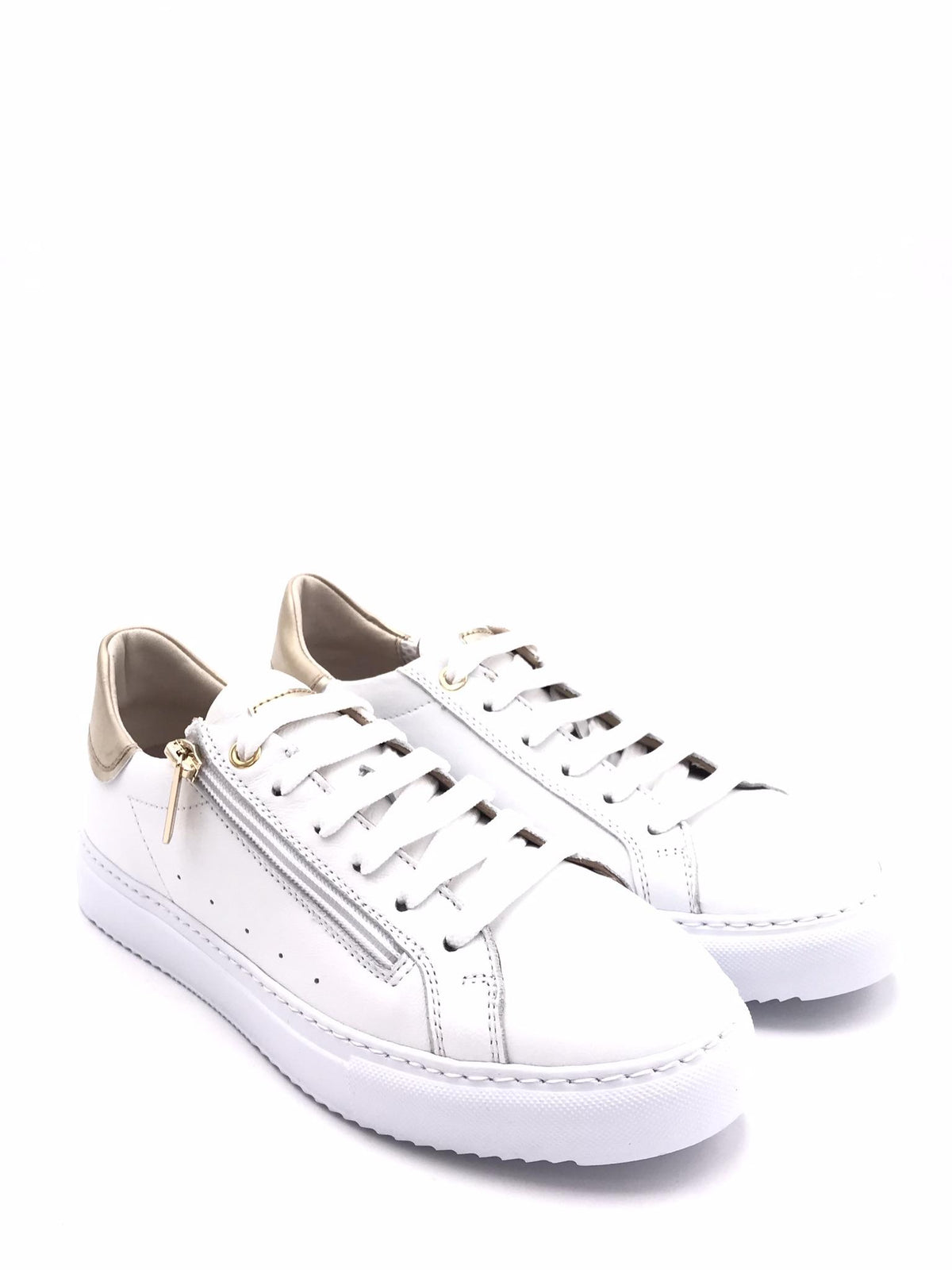 Sneakers Hoan con zip in pelle bianca SC6207 BIANCA GRUNLAND 