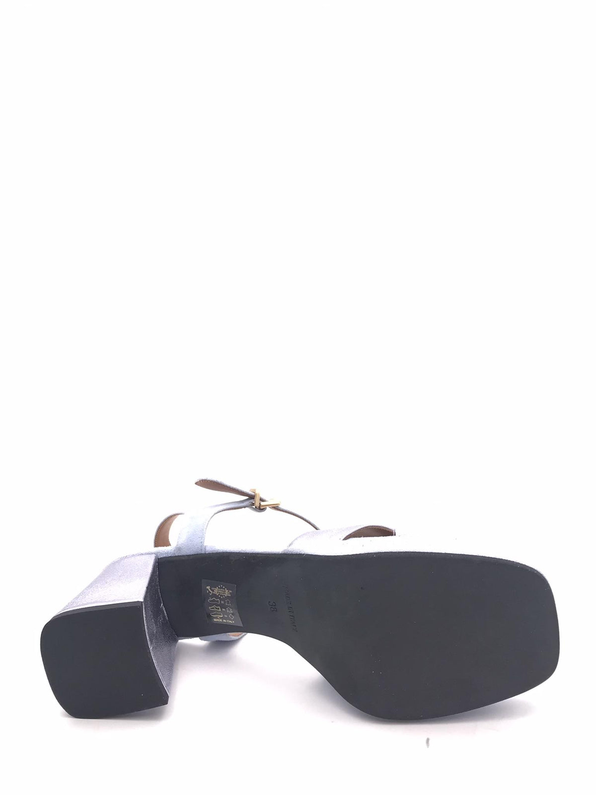 Sandalo plateau in camoscio xeno 808 AZZURRO LEGAZZELLE 