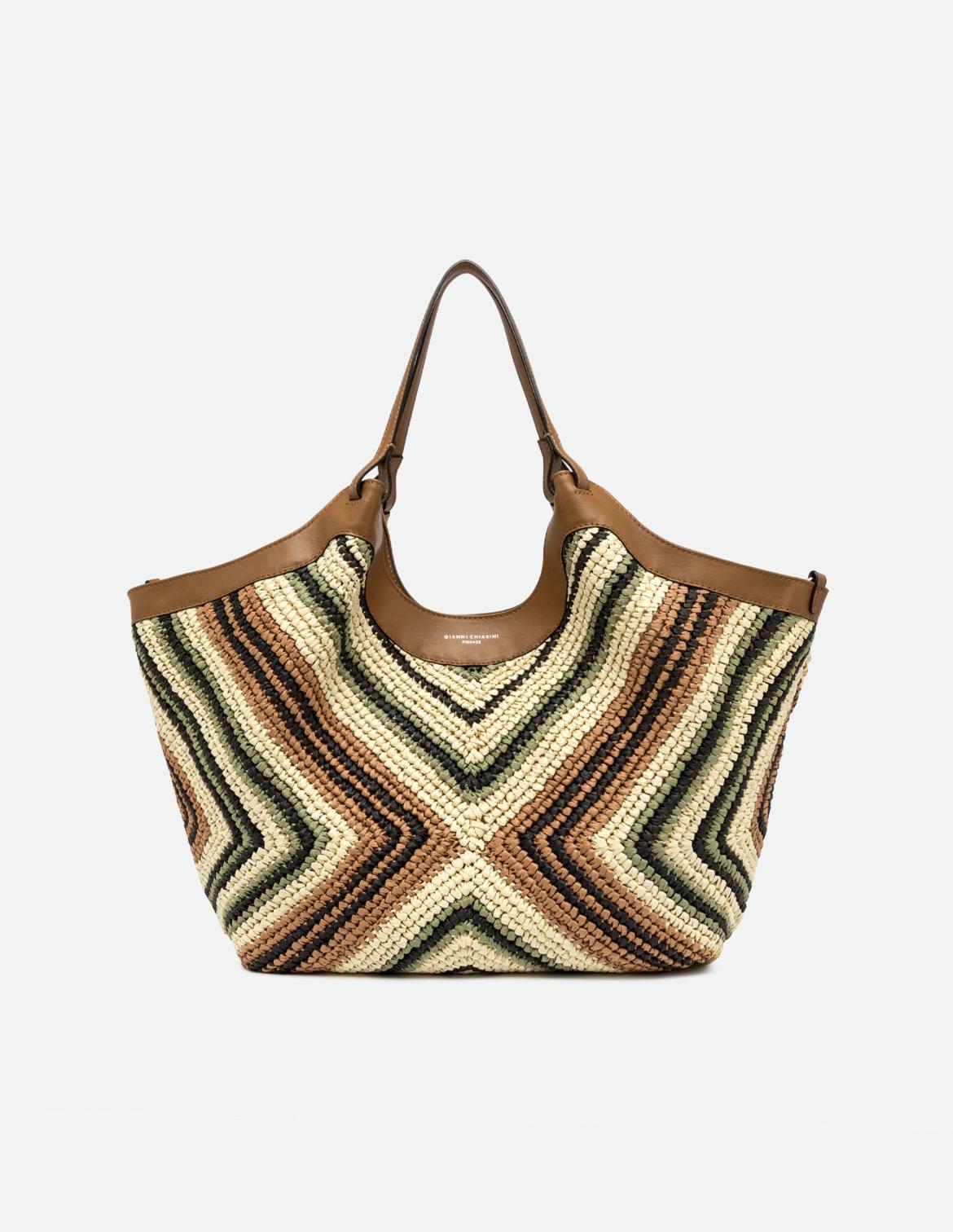 Borsa Dua large in paglia willow BS12190 SALVIA GIANNI CHIARINI 