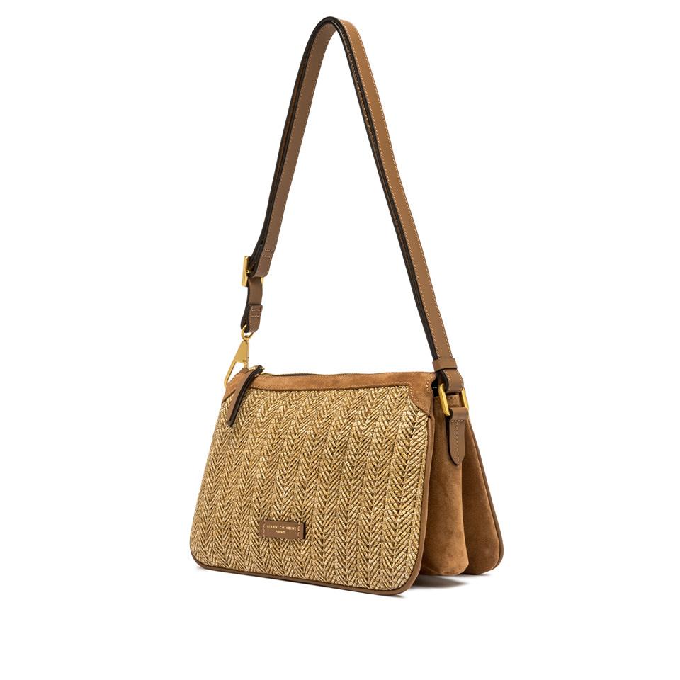 Borsa Brooke large in raffia cookie BS12373 PGLSPGCUOIO GIANNI CHIARINI 