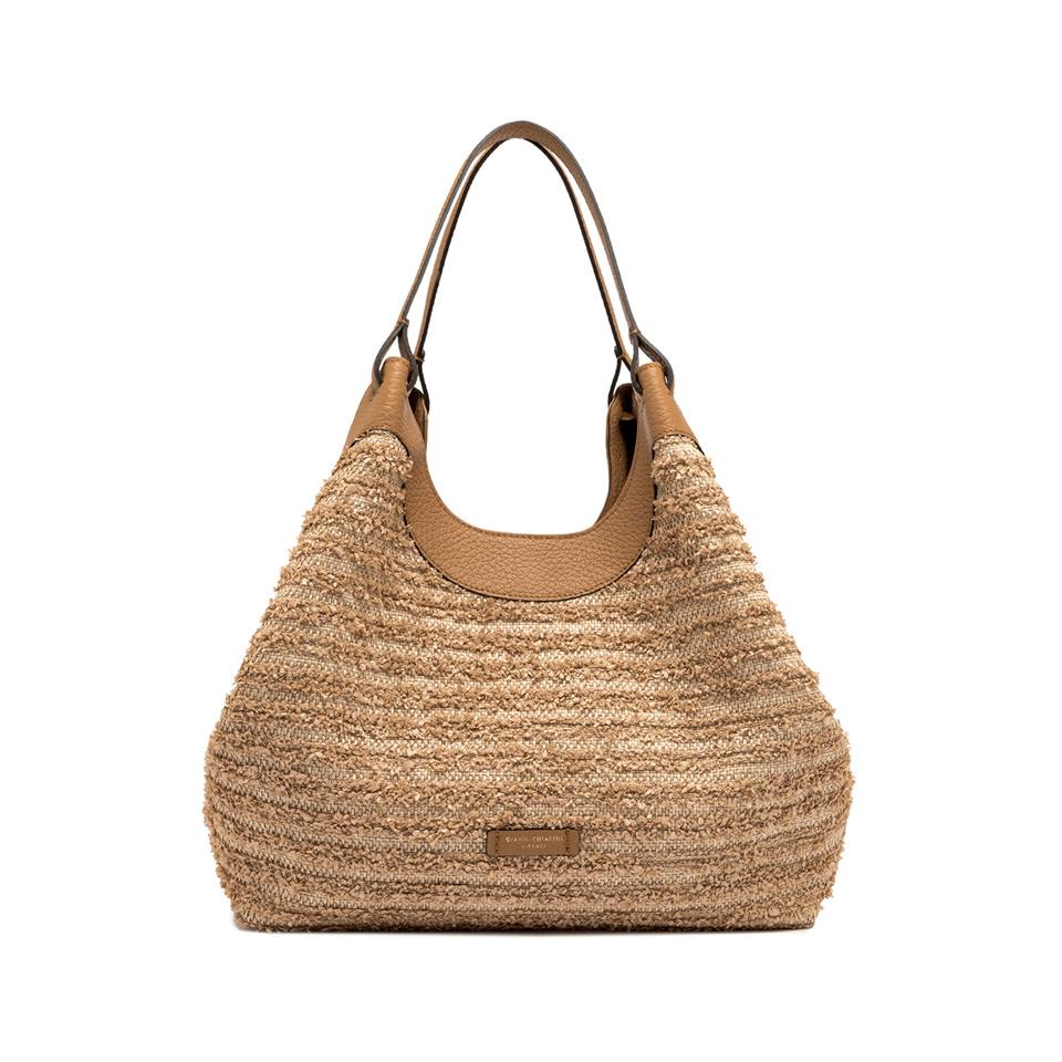 Borsa Dua paglia naturale fru fru BS11120 NATURALE GIANNI CHIARINI 