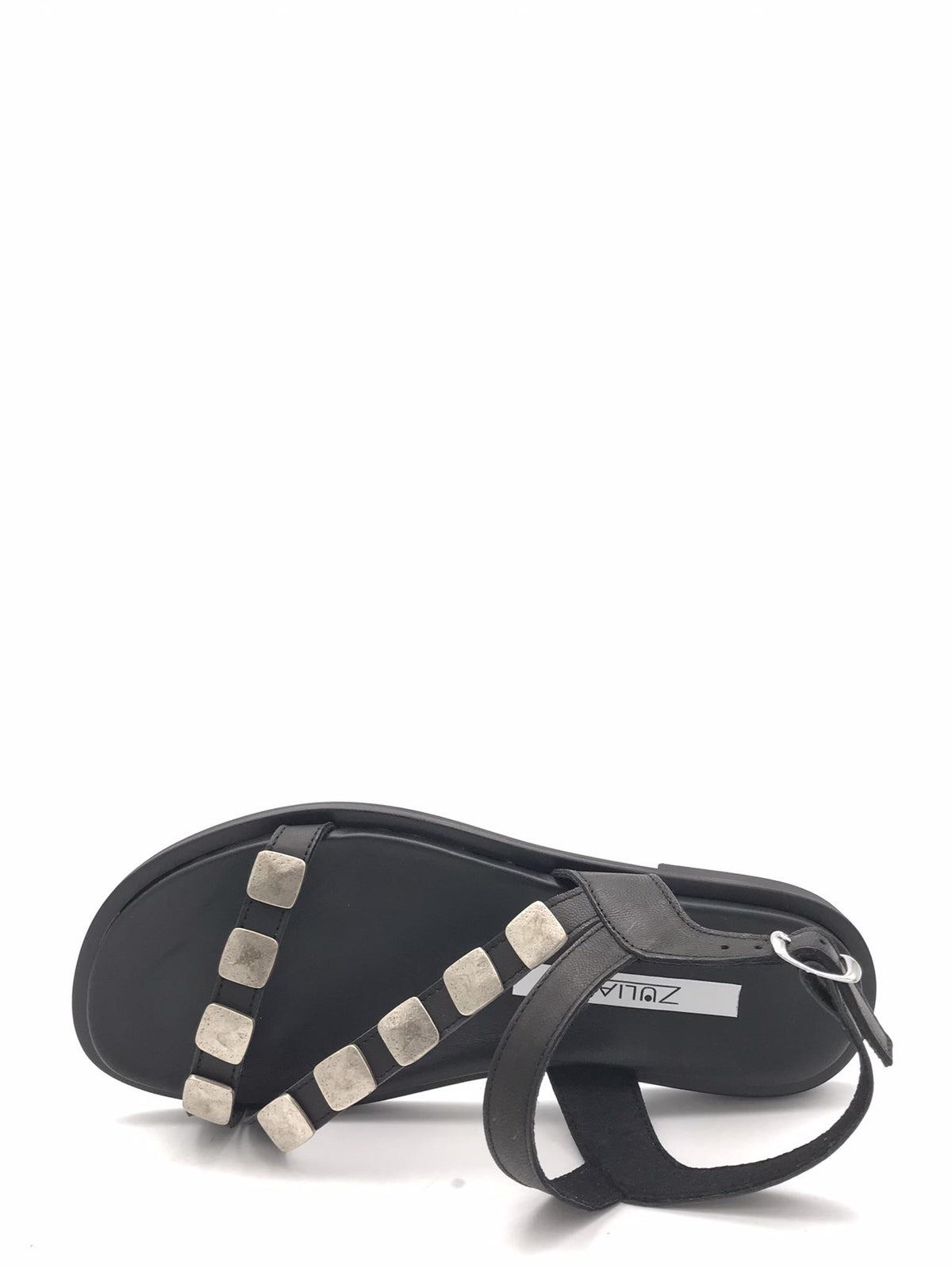 Sandalo nero borchie PL457 NERO ZULIAN 