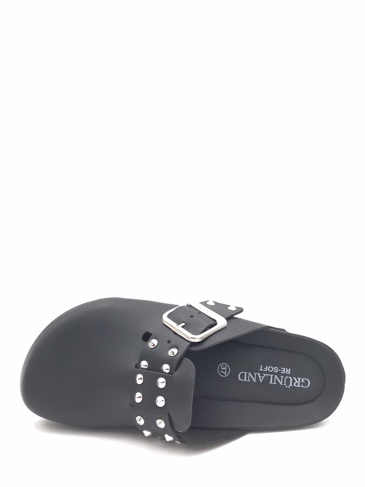 Ciabatte chiusa donna Sara nera con borchie CB 0790 NERO GRUNLAND 