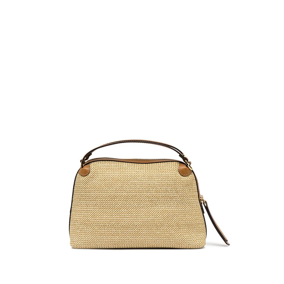 Borsa Alifa in raffia naturale-cuoio BS8788 NATURALE/CUOIO GIANNI CHIARINI 