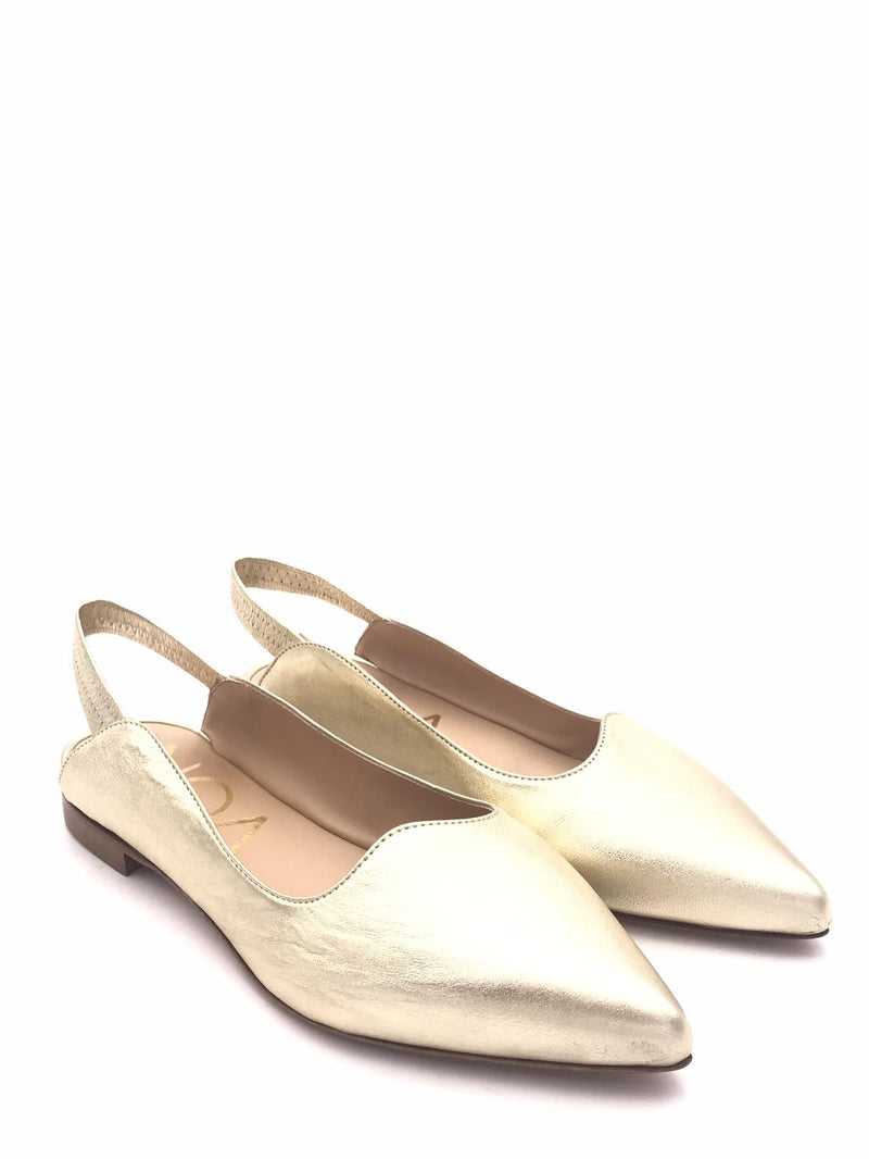 Sling back nappa laminata platino 5826 PLATINO NOA 