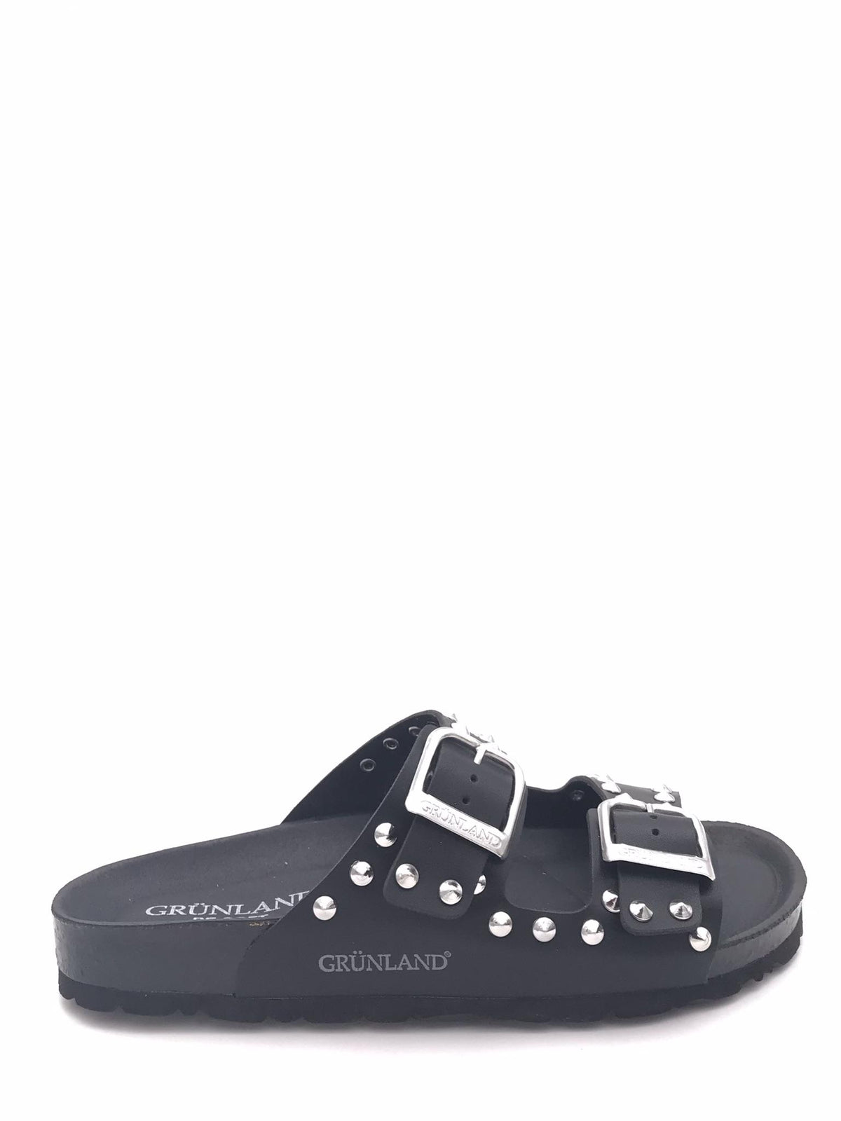 Ciabatta Sara nera con borchie CB 0737 NERO GRUNLAND 