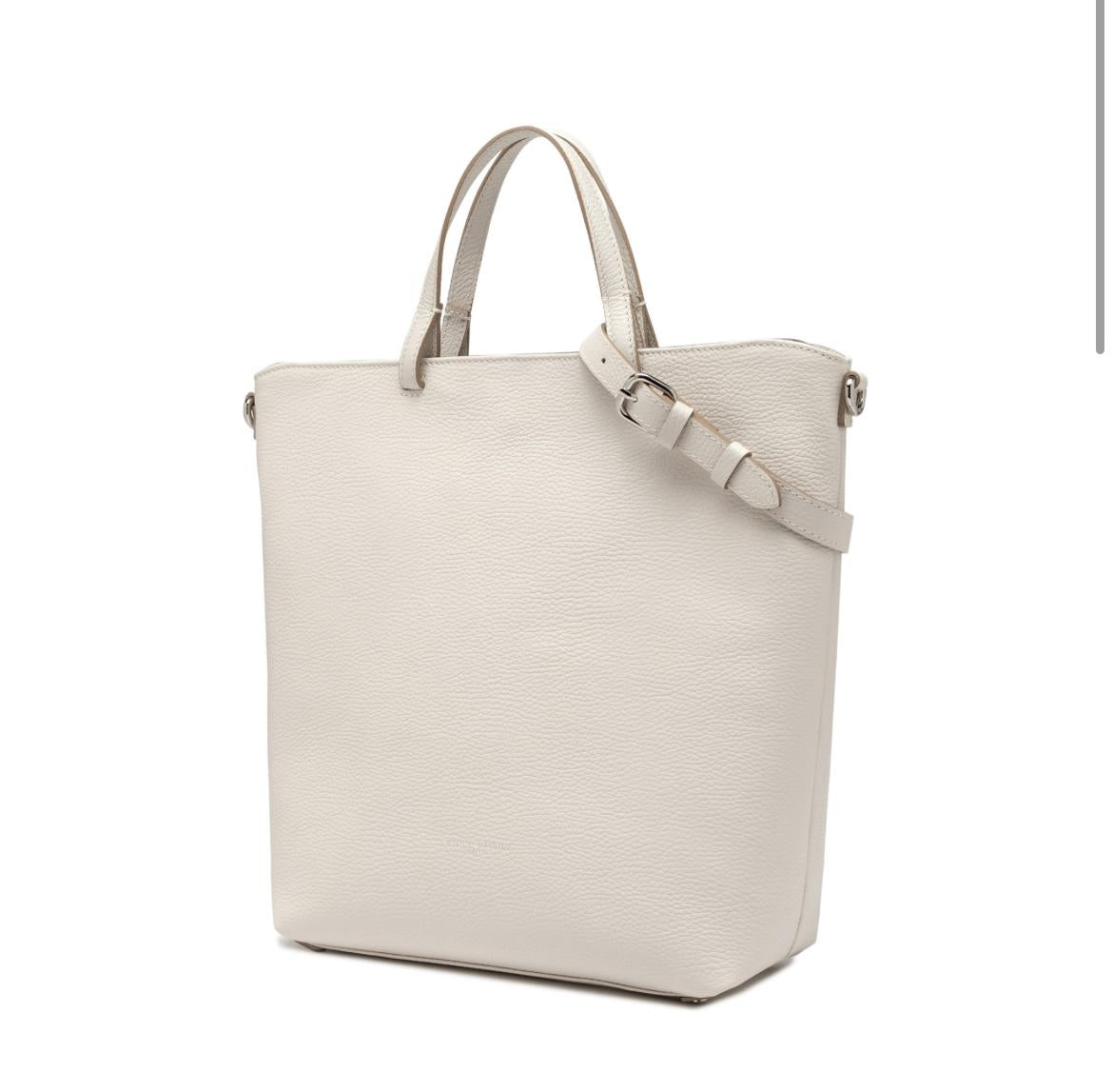 Borsa Aida pelle bottalata marble BS11595 LATTE GIANNI CHIARINI 