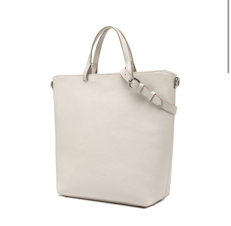 Borsa Aida pelle bottalata marble BS11595 LATTE GIANNI CHIARINI 