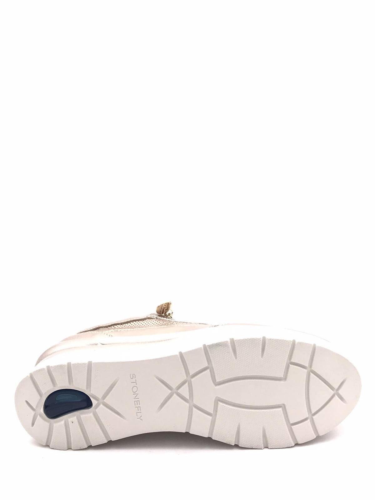 Sneakers donna Cream laminata platino