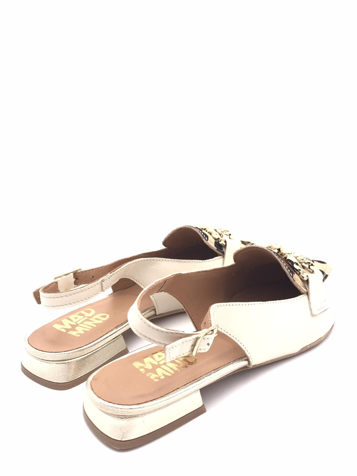 Sling back beige-leo