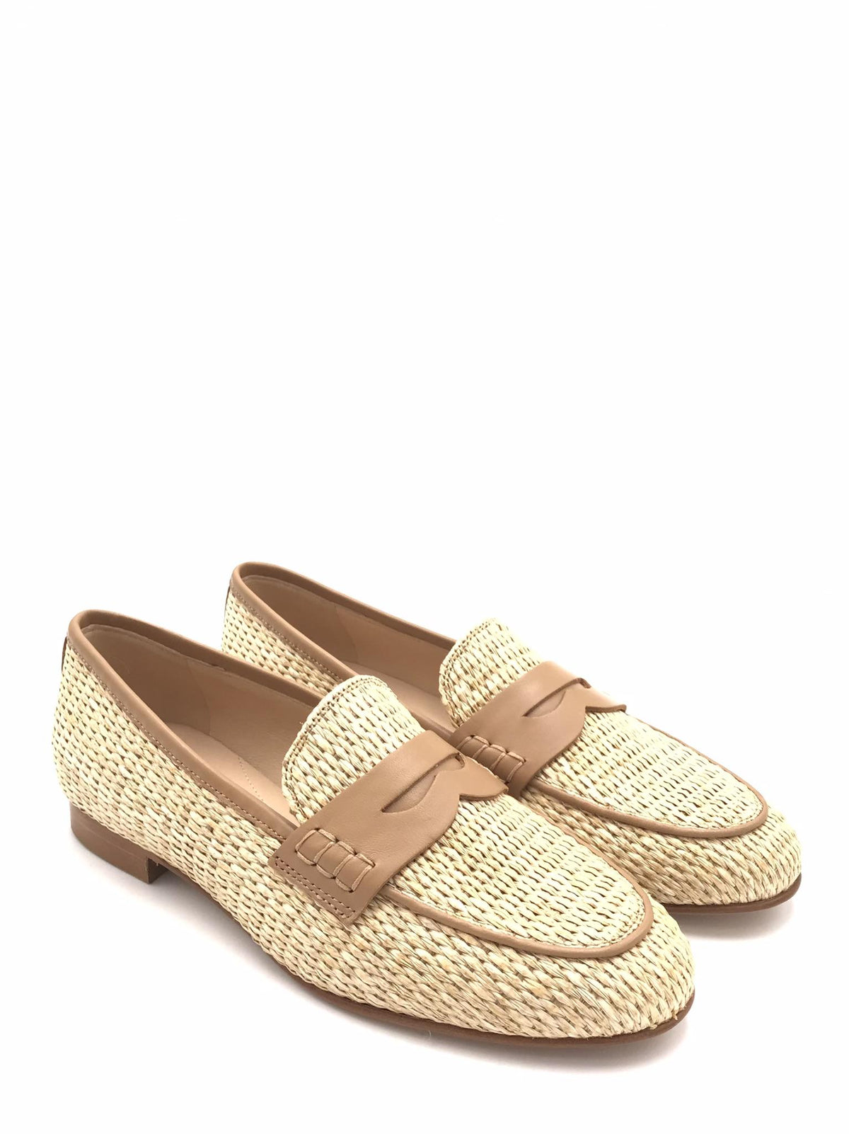 Mocassino Sital in raffia naturale K446M NATURALE/CUOIO LUCA GROSSI 