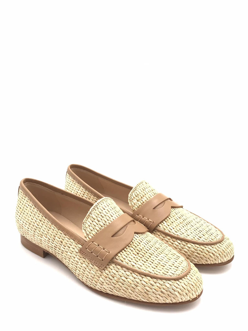 Mocassino Sital in raffia naturale K446M NATURALE/CUOIO LUCA GROSSI 