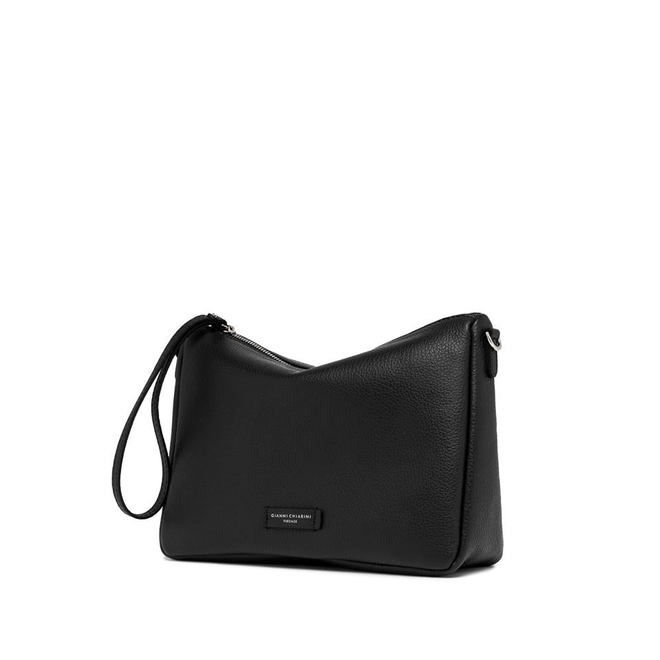 Borsa Nora pouch in pelle bottalata nera BS10225 NERO GIANNI CHIARINI 