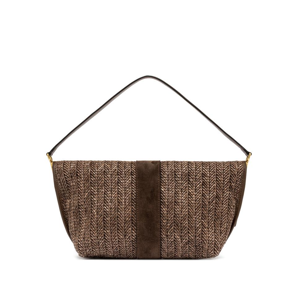Borsa Marigold choco in raffia BS12246 PGLSPGCIOCCOLATO GIANNI CHIARINI 