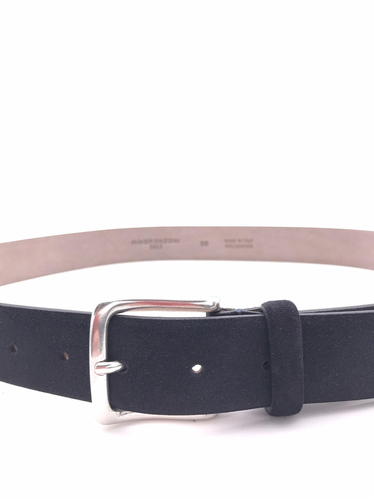 Cintura classica in camoscio blu MRF2511C40 BLU MINORONZONI 