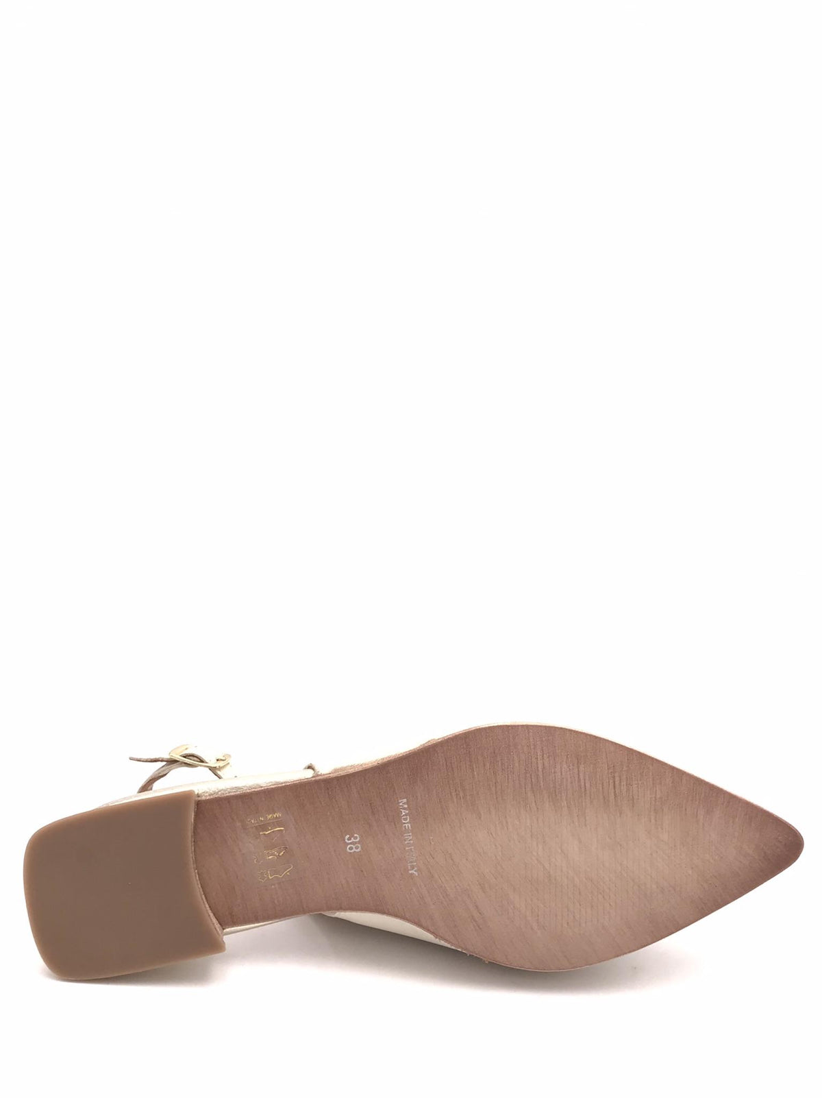 Sling back beige-leo