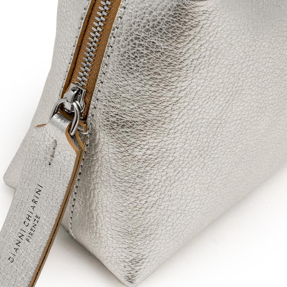 Borsa Alifa pelle laminata silver BS8148 ARGENTO GIANNI CHIARINI 