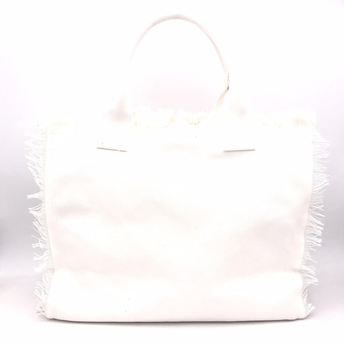 Borsa Canvas beach big bag bianca