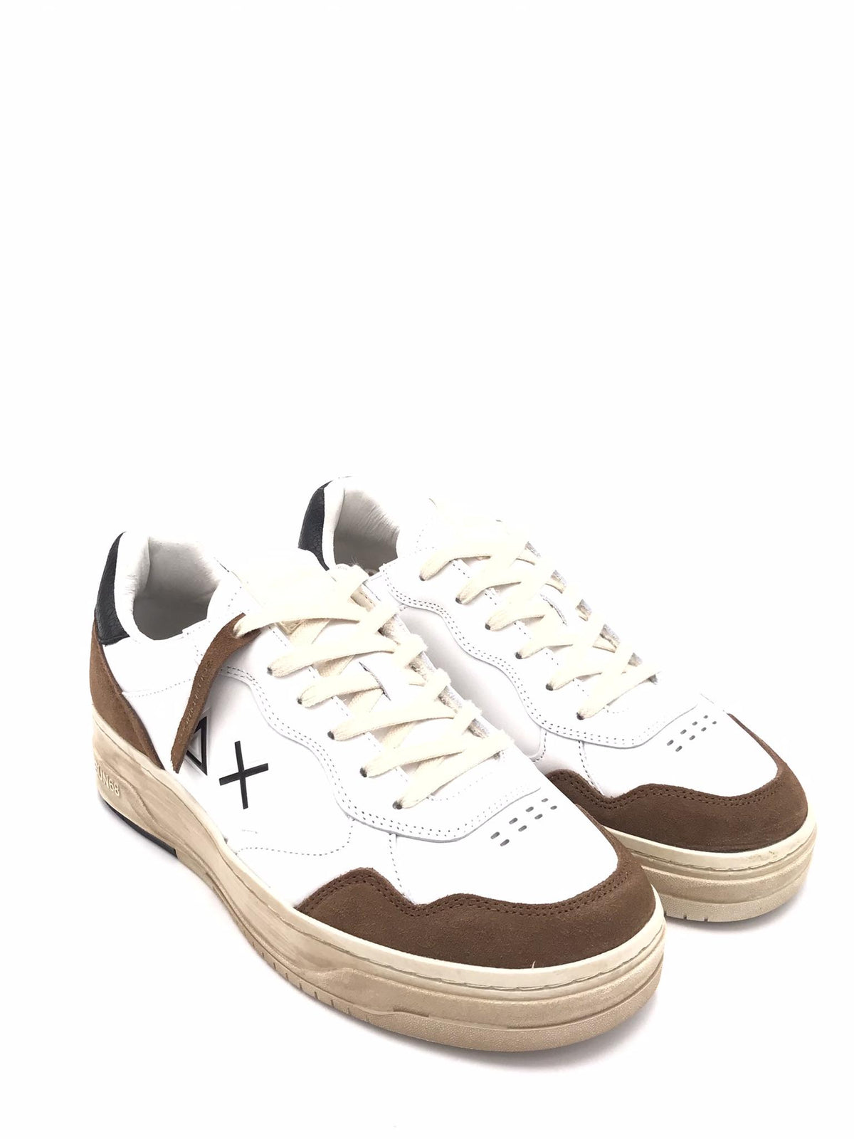 Sneakers Big basket bianca-volpe Z45148 BIANCA-CUOIO SUN 68 