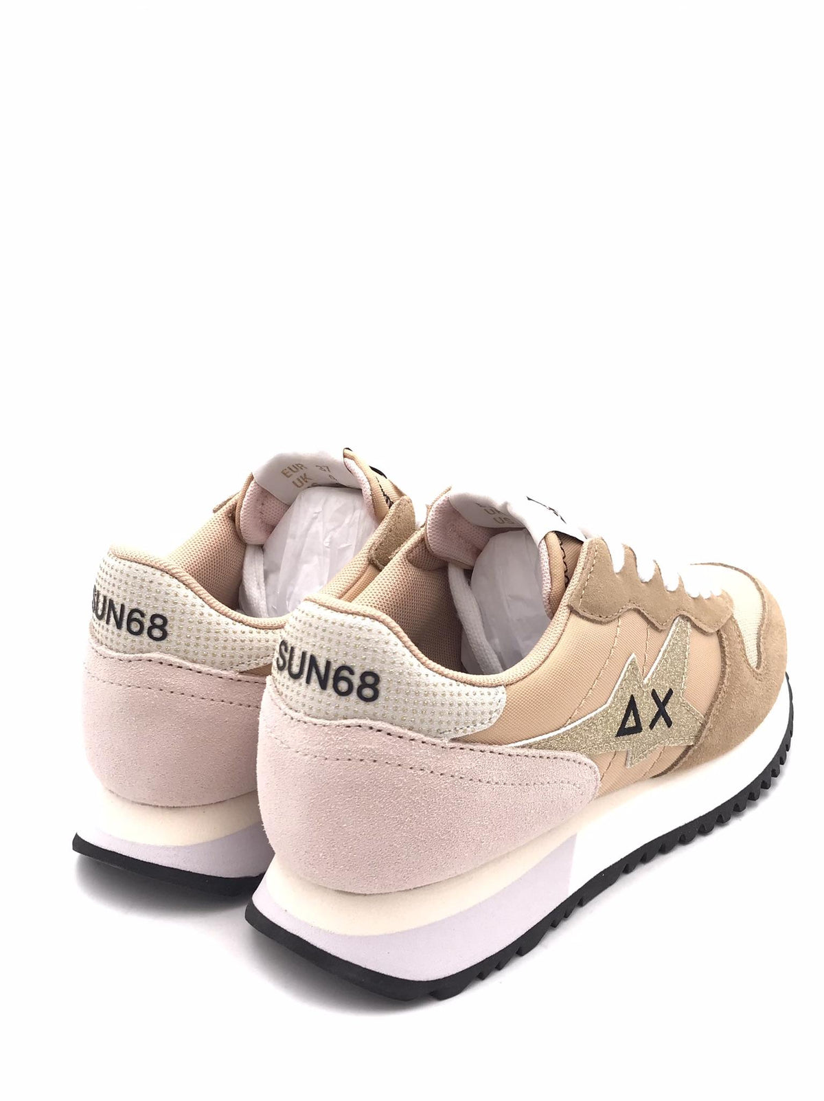 Snekers donna Stargirl glitter logo beige