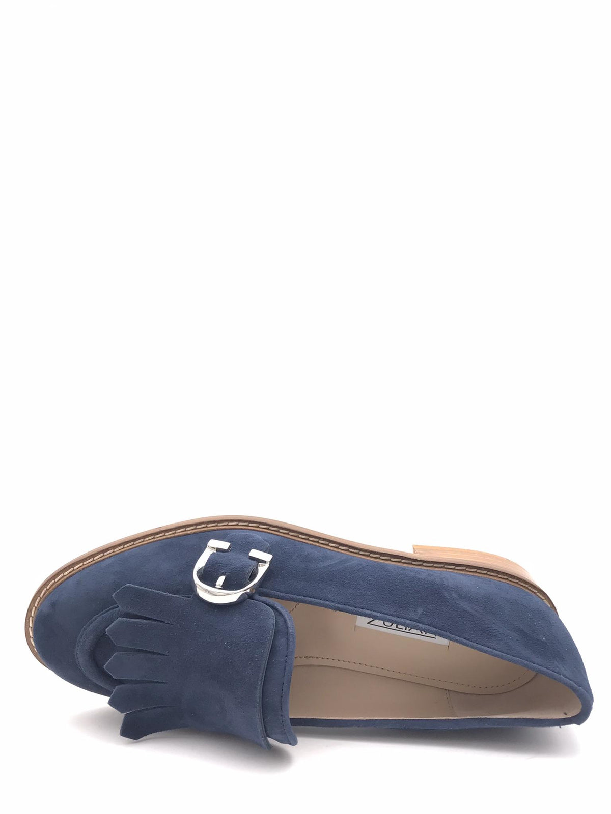 Mocassino Giusy camoscio blu