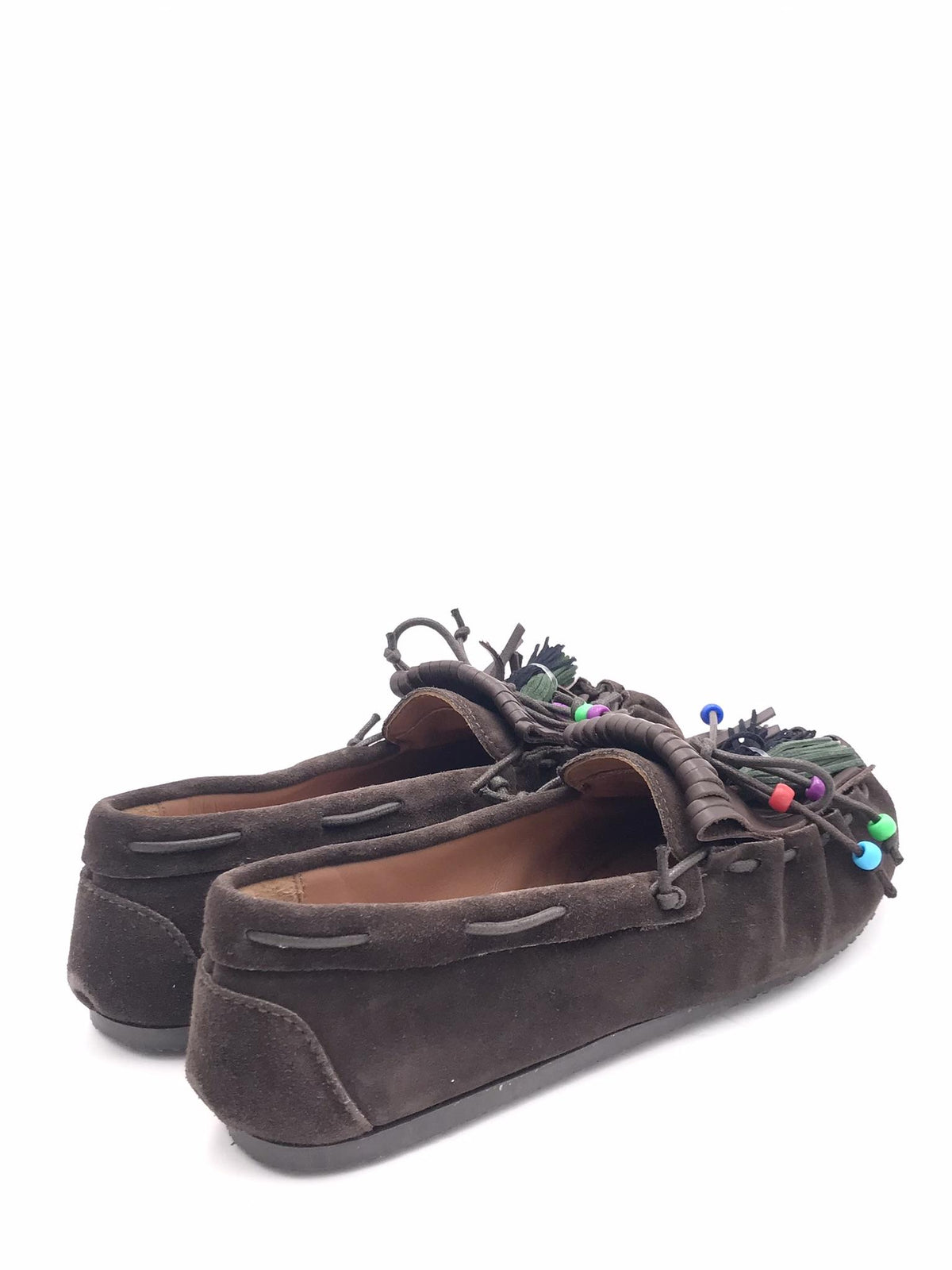 Mocassino in crosta moro con frange e nappine 5322 TESTA DI MORO OFFICINA 