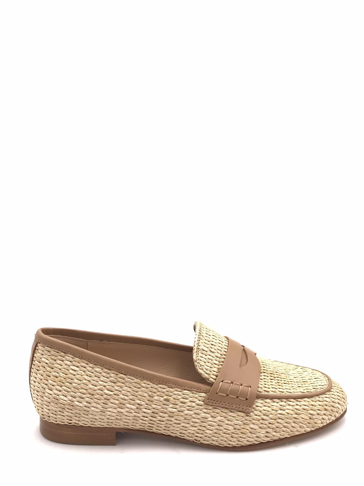 Mocassino Sital in raffia naturale K446M NATURALE/CUOIO LUCA GROSSI 
