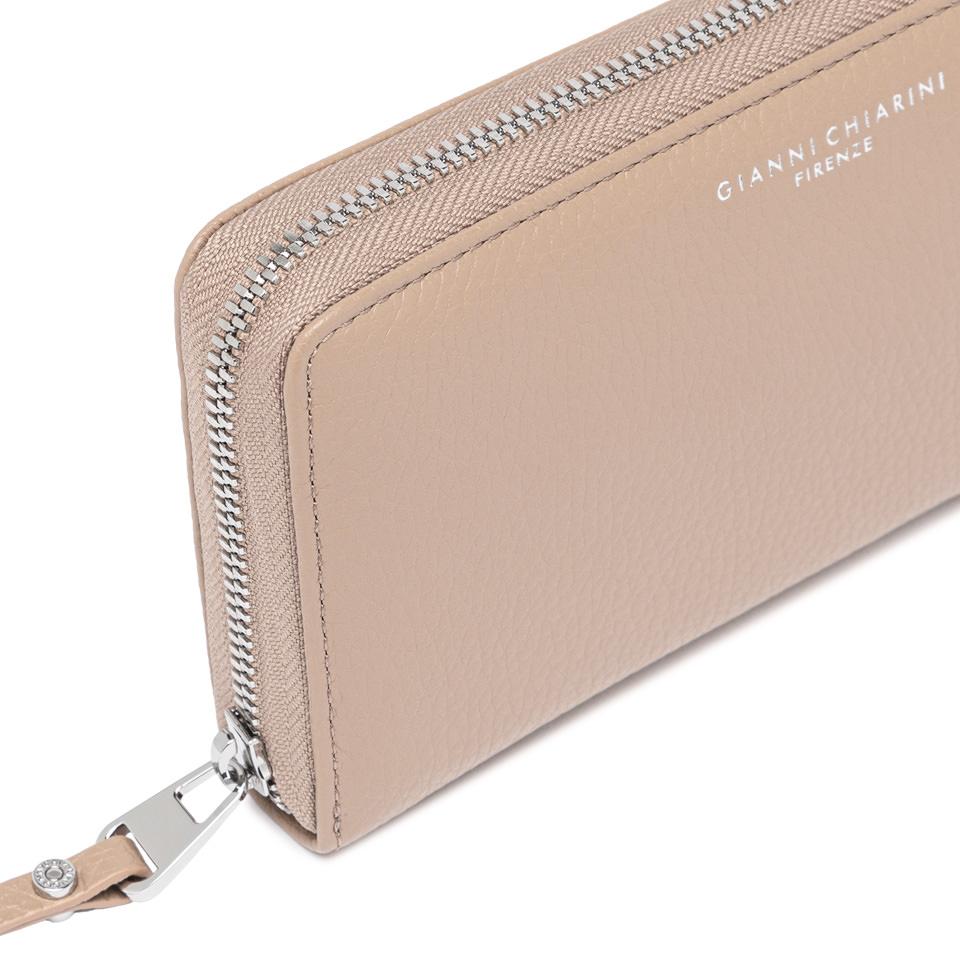 Portafoglio wallet zip round in pelle bottalata pink salt PF5042 GRNCIPRIA GIANNI CHIARINI 