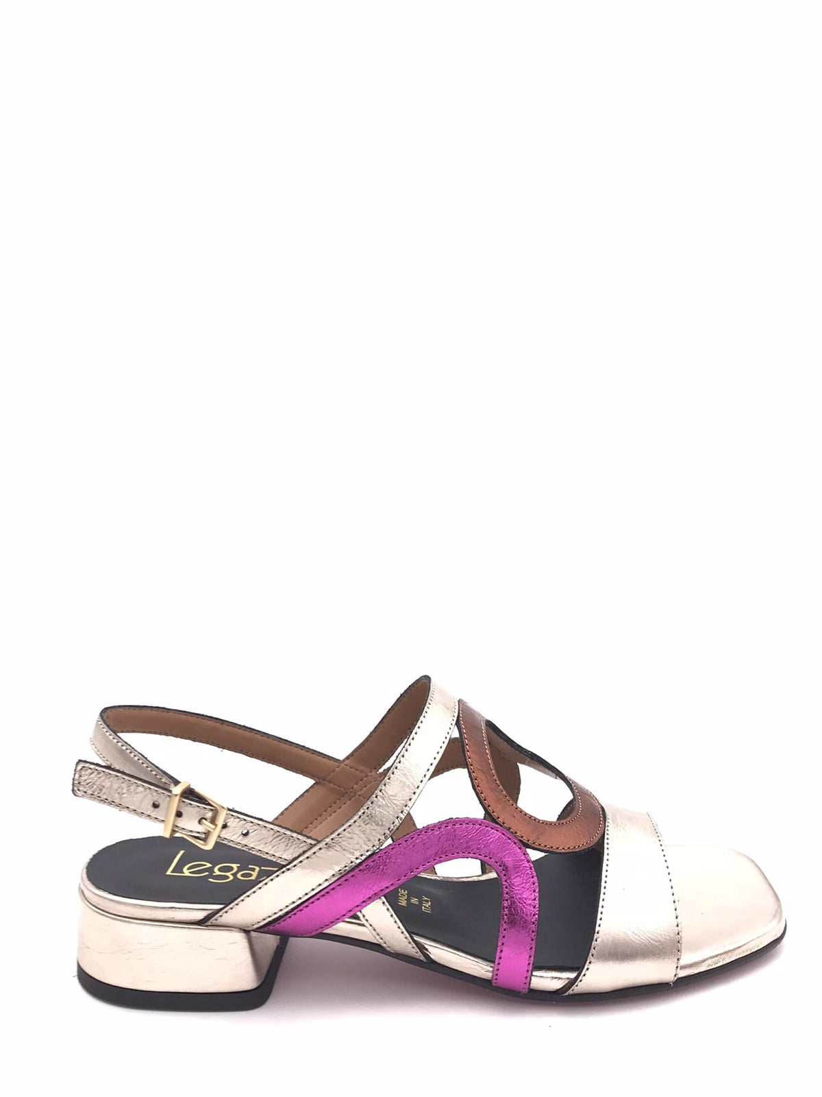 Sandalo in pelle laminata multicolor 300 MULTICOLOR LEGAZZELLE 