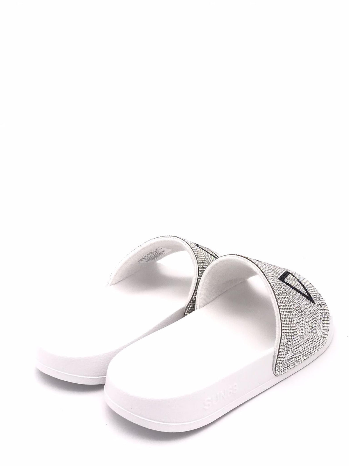Slippers logo strass bianca BX36211 BIANCA SUN 68 