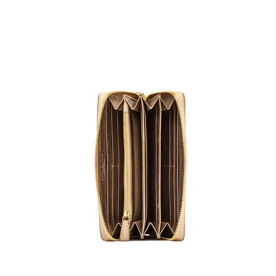 Portafoglio wallet zip round laminata mirage PF5042 ORO GIANNI CHIARINI 