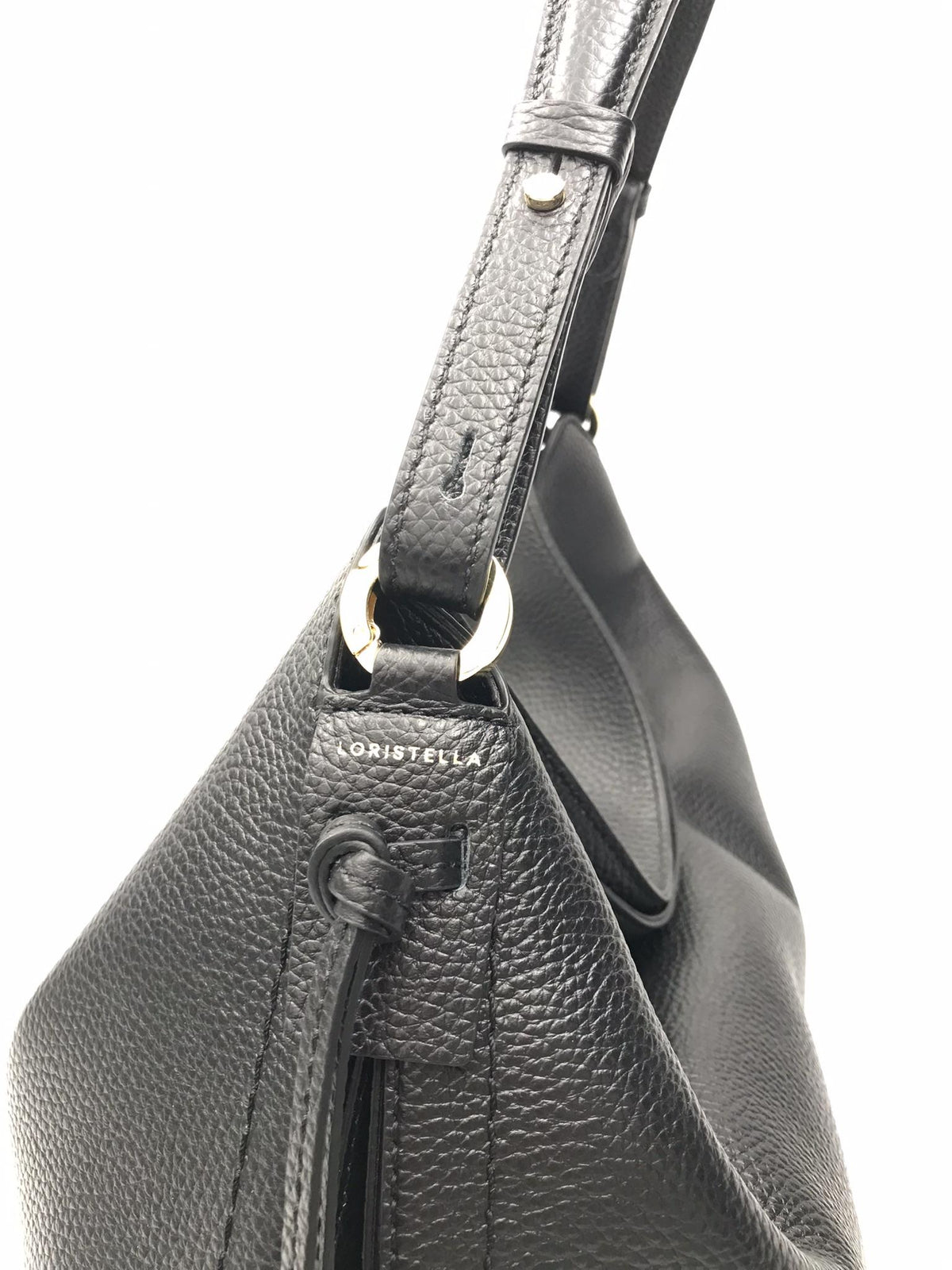 Borsa Carola in pelle martellata nera 3032 NERO LORISTELLA 