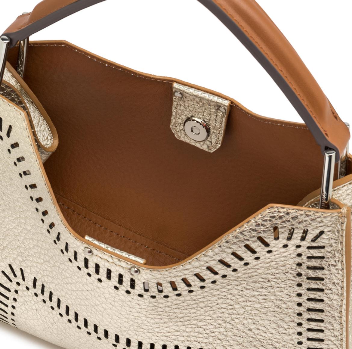 Borsa Aurora light gold BS11535 PLATINO GIANNI CHIARINI 
