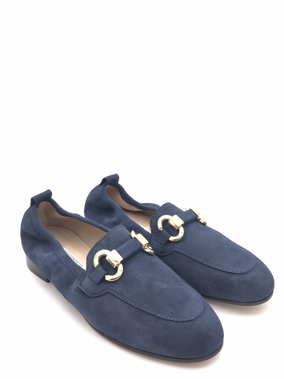 Mocassino in camoscio blu