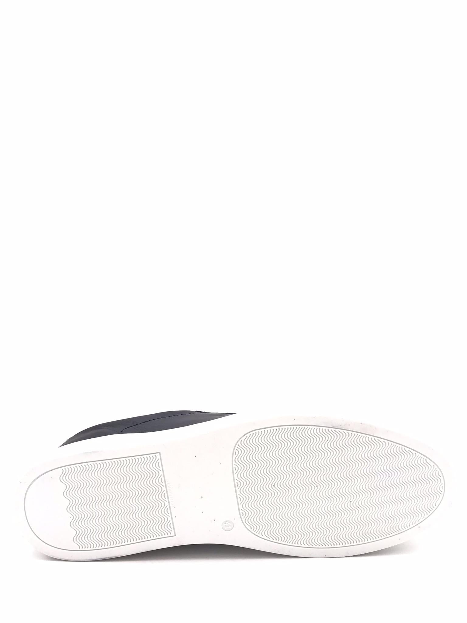 FRAU 22D1 Bianco Blu Scarpe Uomo Sneakers Lacci Pelle