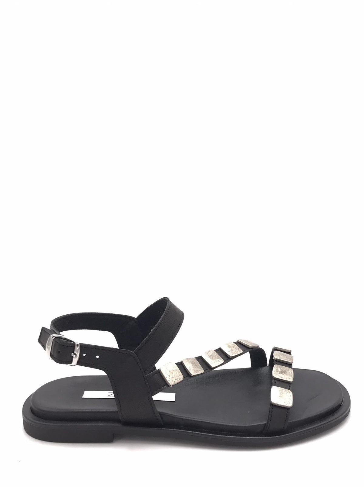 Sandalo nero borchie PL457 NERO ZULIAN 