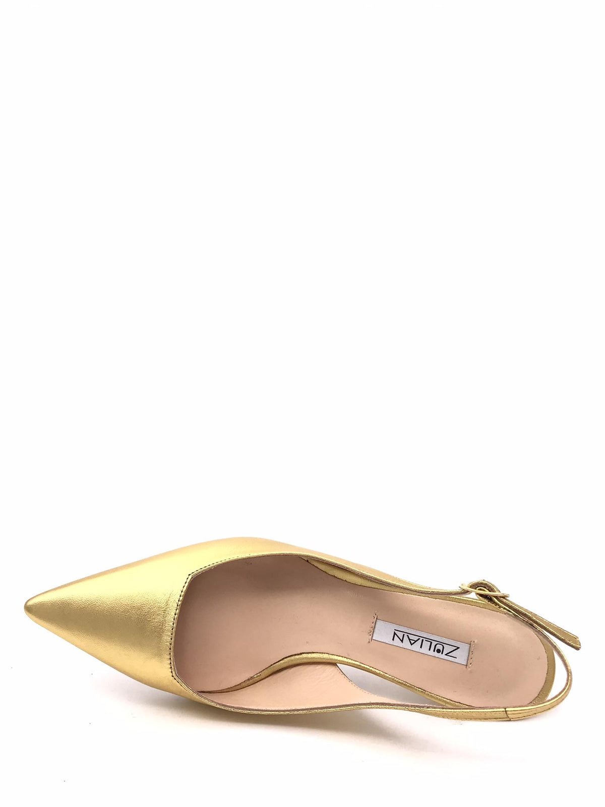 Sling back Magda in pelle laminata oro 1902 ORO ZULIAN 
