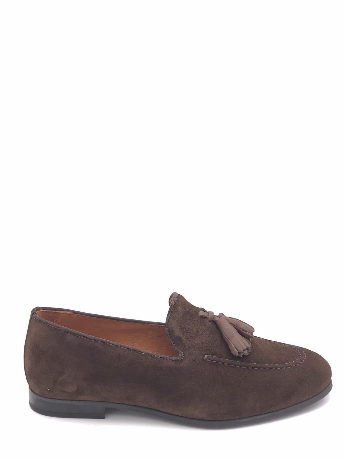 Mocassino nappine camoscio marrone 164 MARRONE EXTON 